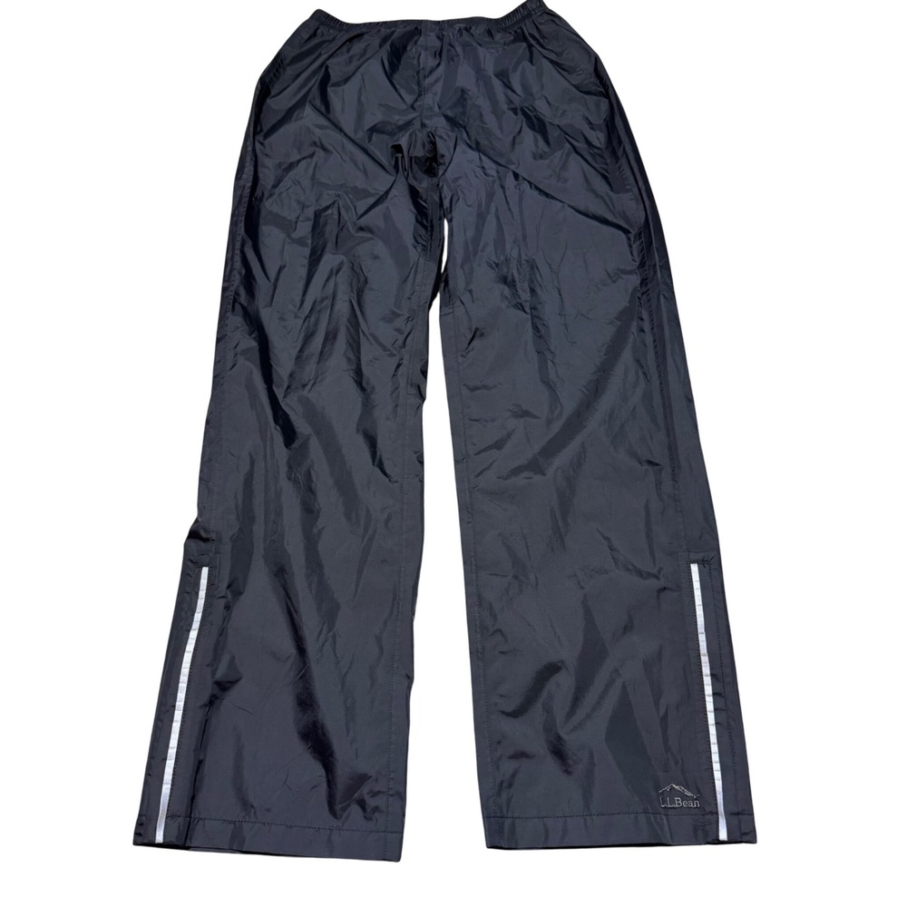 L.L.Bean Youth Kids 14 Trail Model Rain Pant TEK Waterproof Nylon Outdoor Black